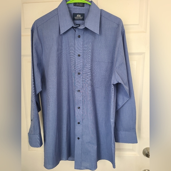 (1145) Stafford Men's Classic Long Sleeve Oxford Dress Shirt, Size: 16.5 (32/33) - Picture 4 of 13